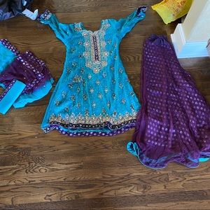 3 piece suit with matching clutch